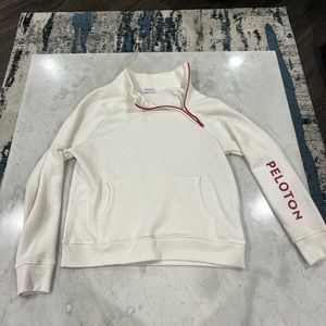 Peloton White Crew Neck Hoody Sweatshirt M